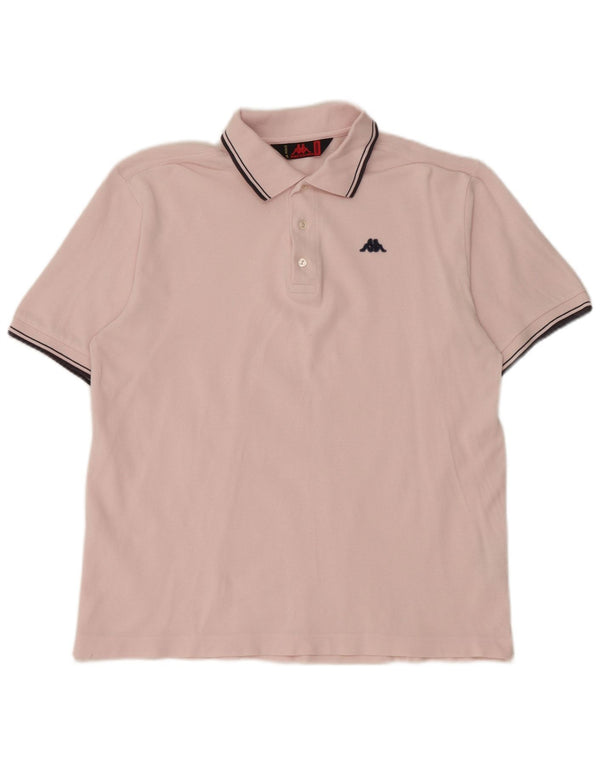 Kappa Herren-Poloshirt aus mittelrosa Baumwolle