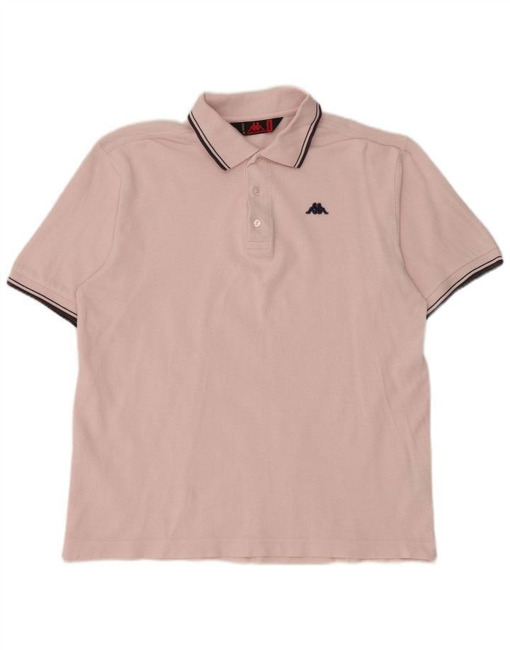 Kappa Herren-Poloshirt aus mittelrosa Baumwolle
