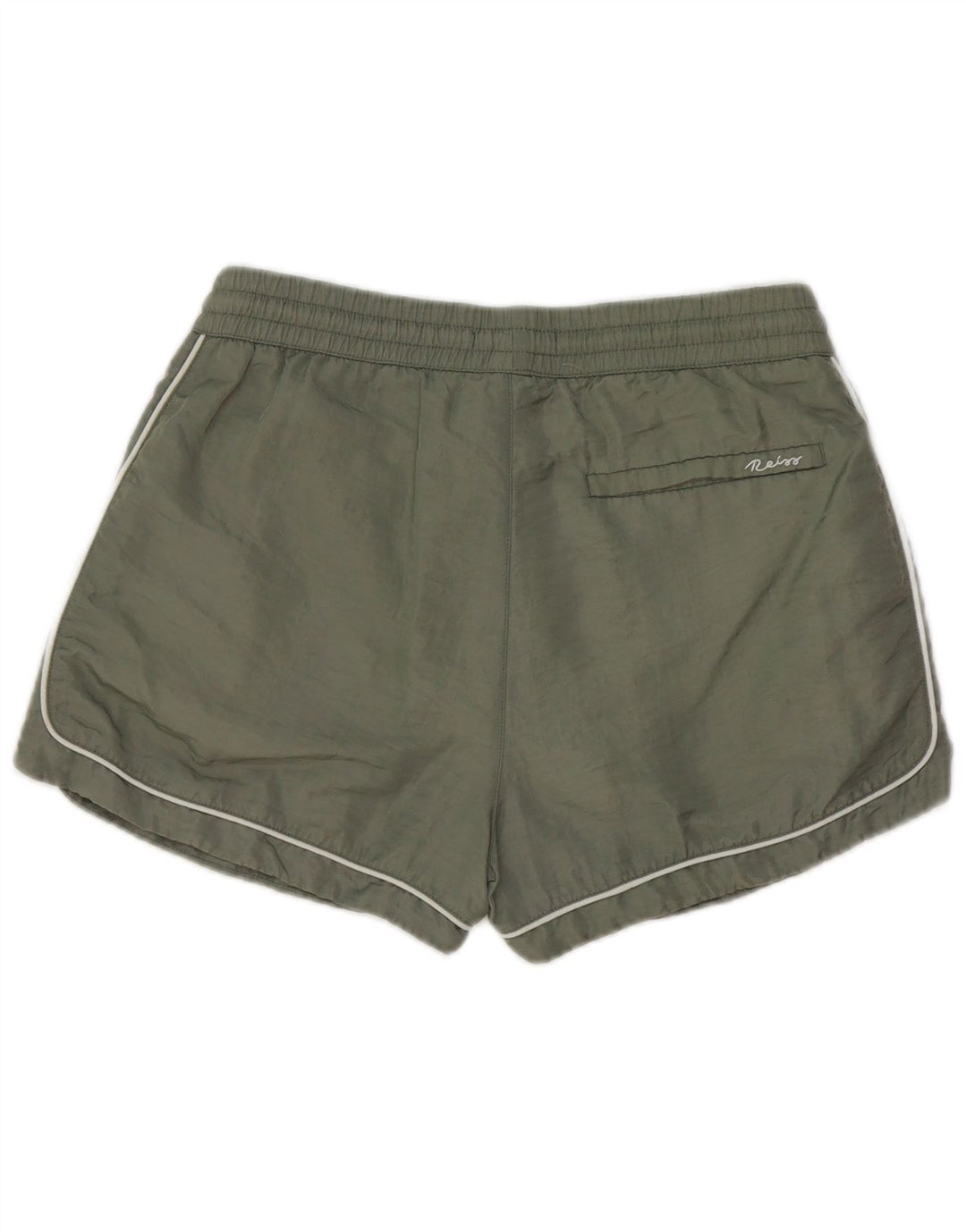 Reiss Herren-Badeshorts, klein, grünes Polyester