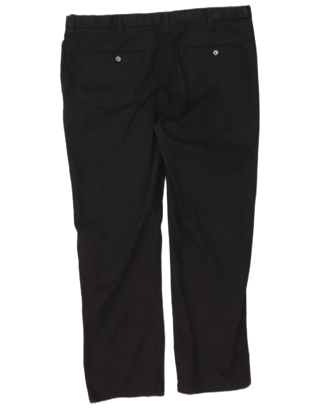 Marks & Spencer Herren-Chinohose mit normaler Passform, W38 L29, schwarze Baumwolle