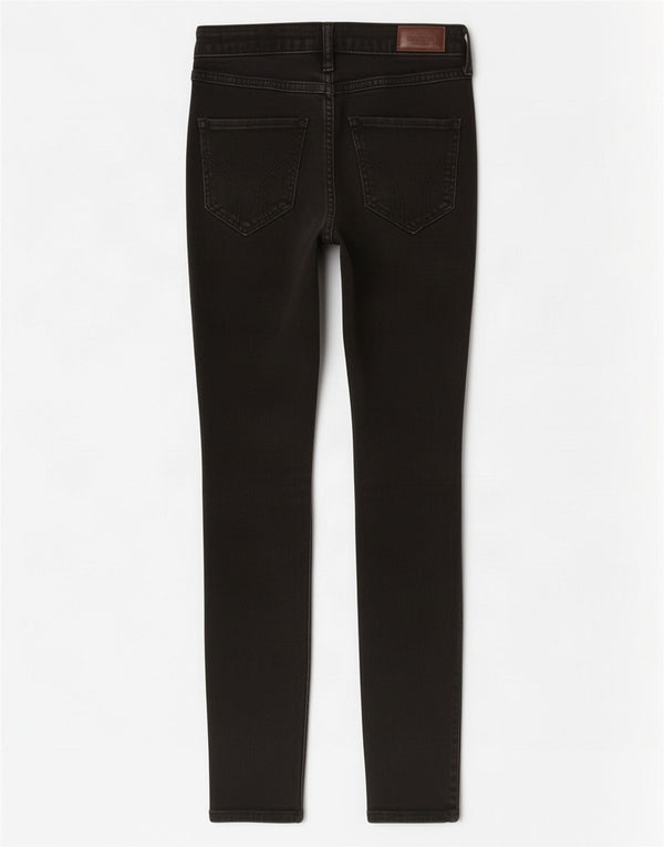 Hollister Damen High Rise Skinny Jeans US 0 XS W24 L28 Schwarze Baumwolle