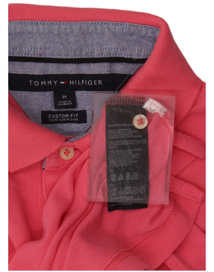 TOMMY HILFIGER Herren Custom Fit Poloshirt Mittelrosa Baumwolle