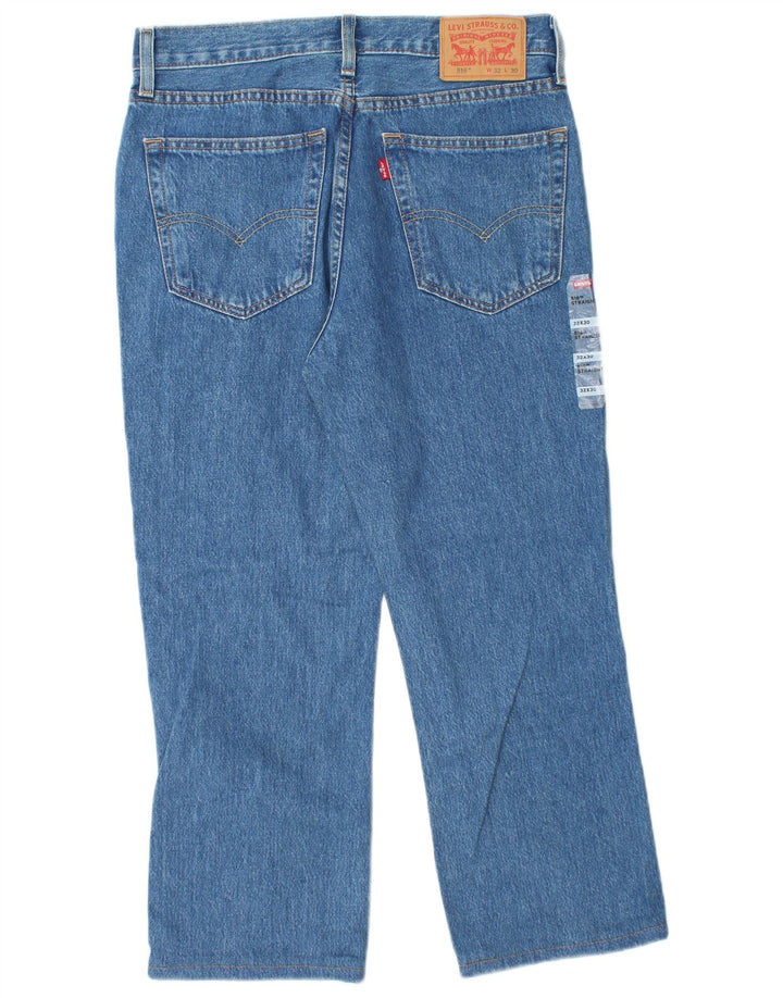 Levi's Herren 516 verkürzte gerade Jeans W32 L25 blaue Baumwolle