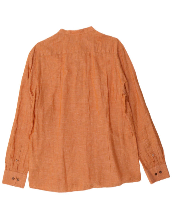 Bugatti Herren Pullover Shirt Größe 43/44 XL Orange Leinen