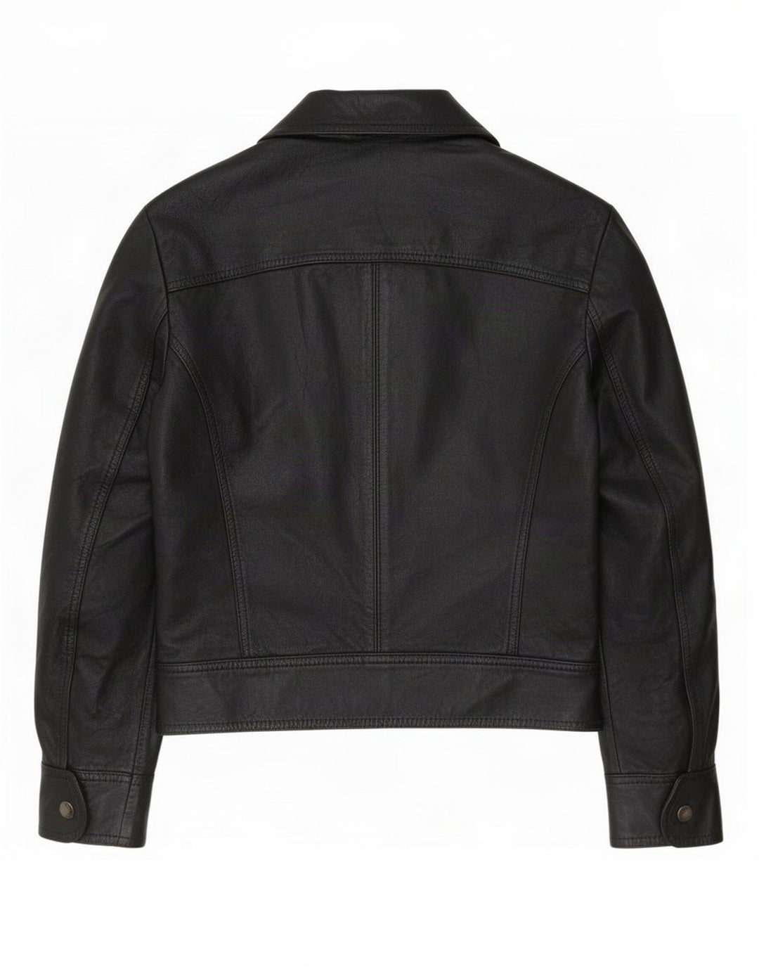 Vintage Damen Lederjacke UK 10 Small Schwarz