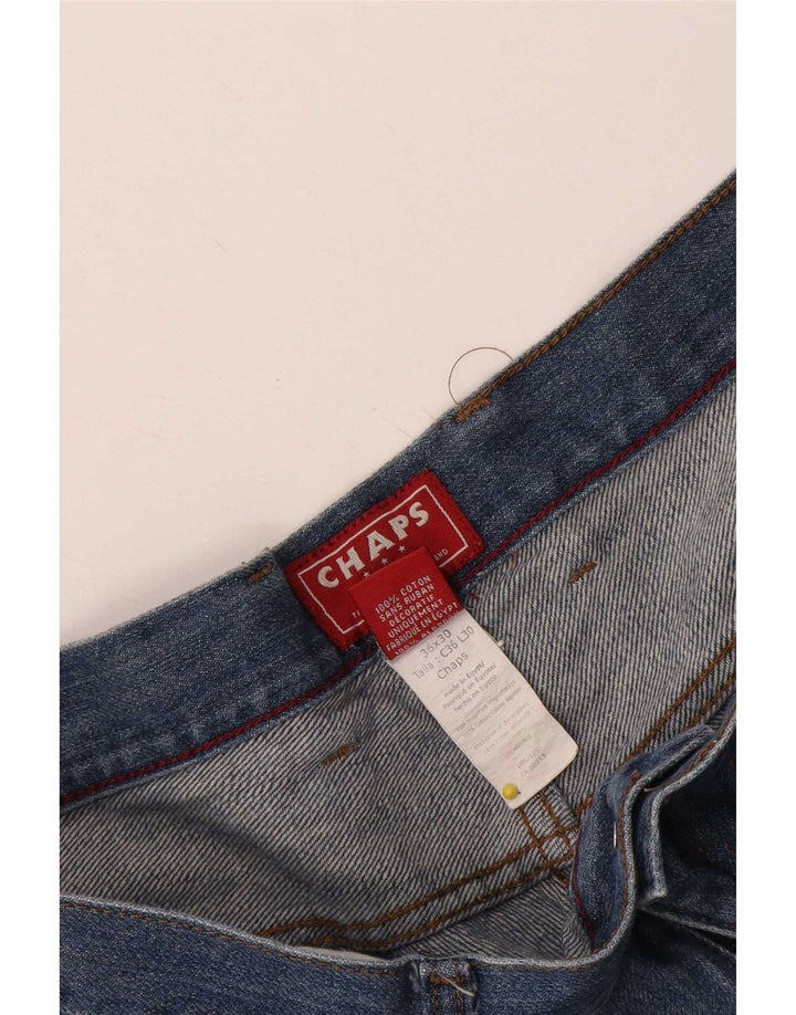 Chaps Herren Straight Jeans W36 L30 Blaue Baumwolle