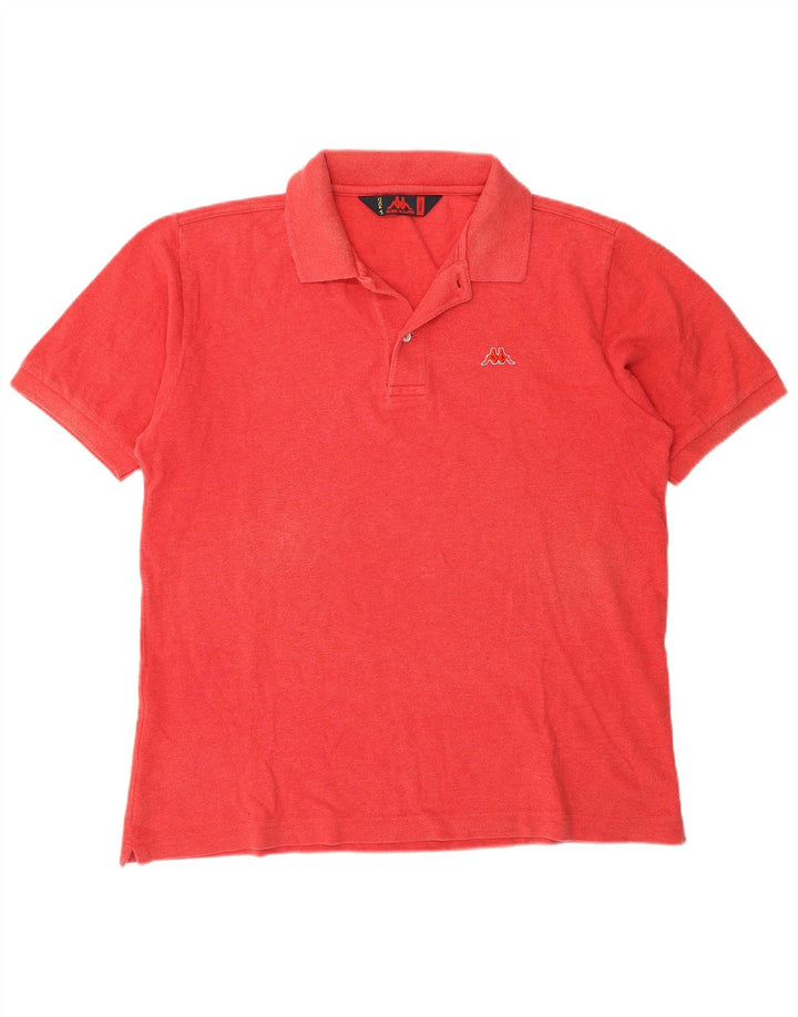 Kappa Herren-Poloshirt, klein, rote Baumwolle