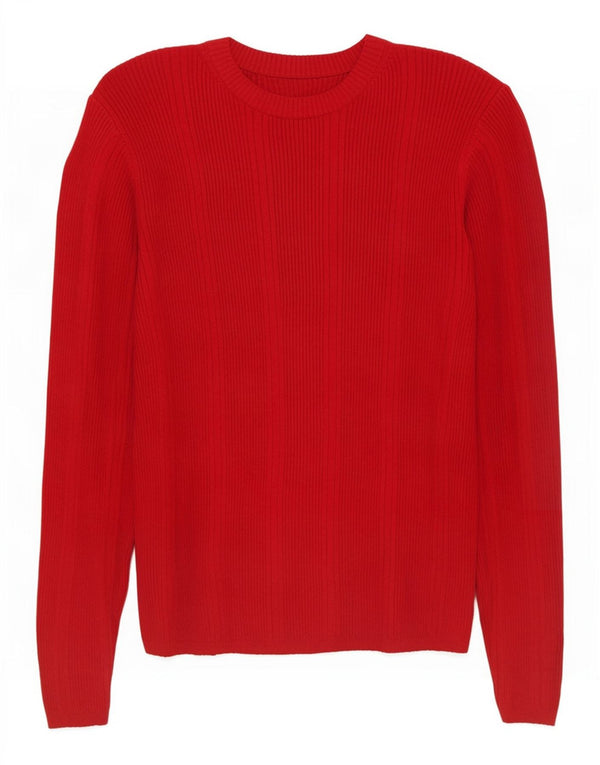 Marks & Spencer Damen-Pullover mit U-Boot-Ausschnitt, UK 10, Größe S, rote Viskose