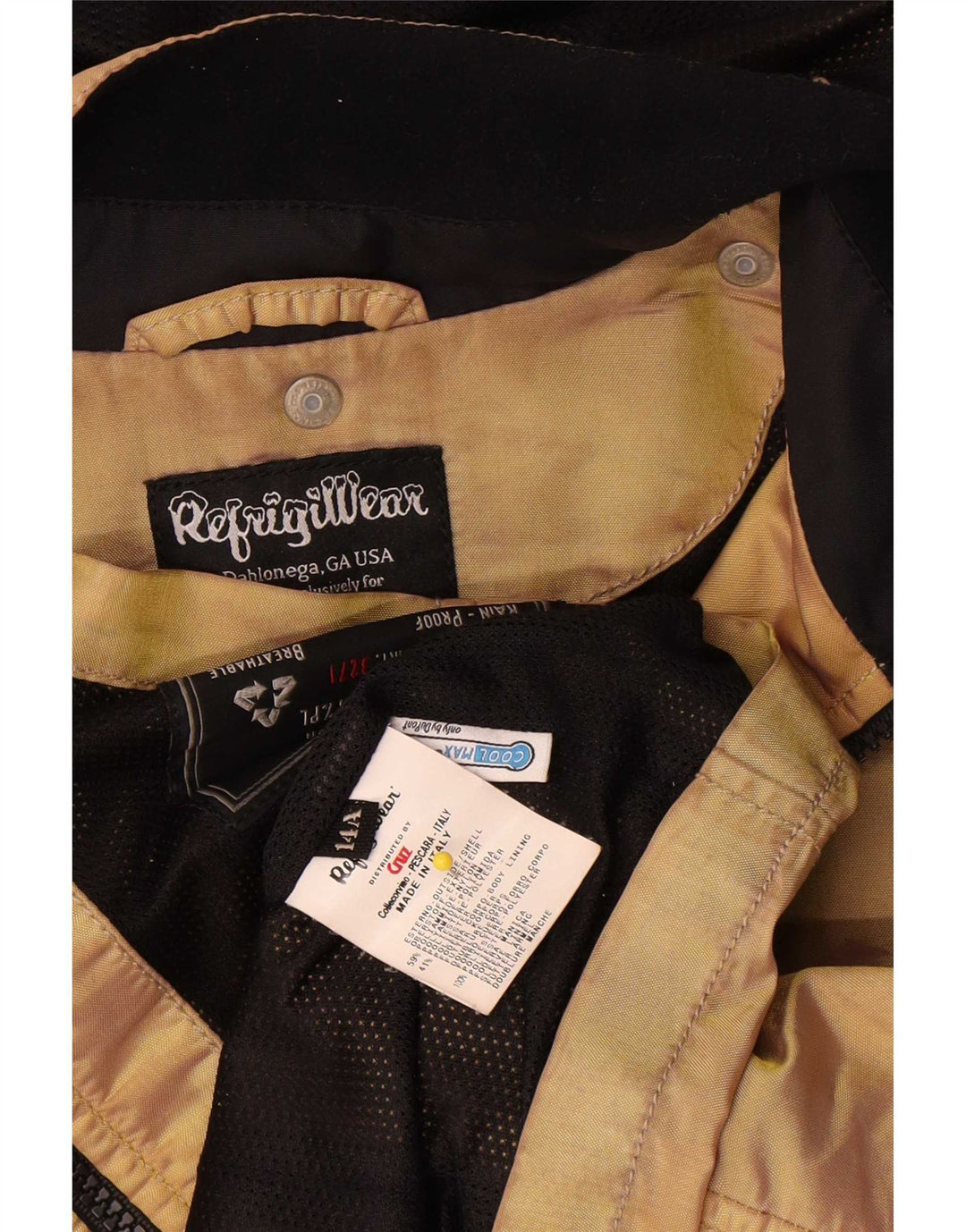 Refrigiwear Mädchen-Regenjacke mit Kapuze, 13–14 Jahre, beige, Polyamid