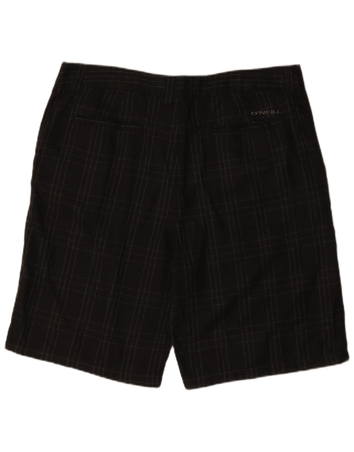 O'Neill Herren Chinoshorts W38 XL Schwarz kariertes Polyester