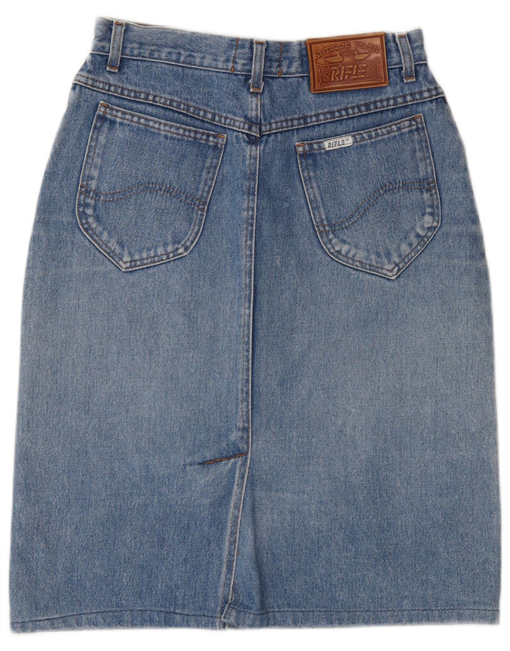 RIFLE Womens Denim Skirt W30 Medium Blue Cotton