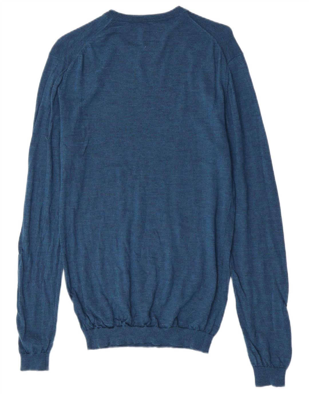 Jack Wills Herren-Pullover mit Rundhalsausschnitt aus mittelblauer Merinowolle