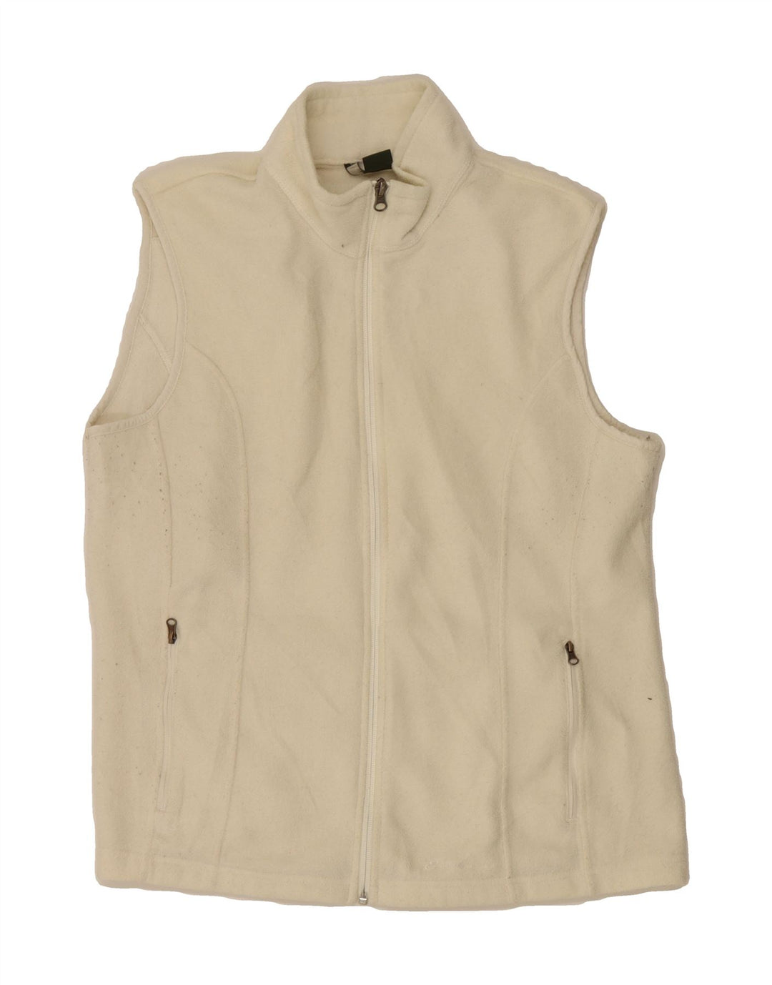 EDDIE BAUER Womens Fleece Gilet UK 18 XL Off White Polyester Vintage Eddie Bauer and Second-Hand Eddie Bauer from Messina Hembry 