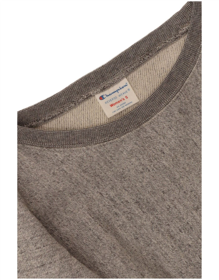 Champion Damen-Sweatshirt-Pullover, Gr. 10, Größe S, Grau, Farbblock