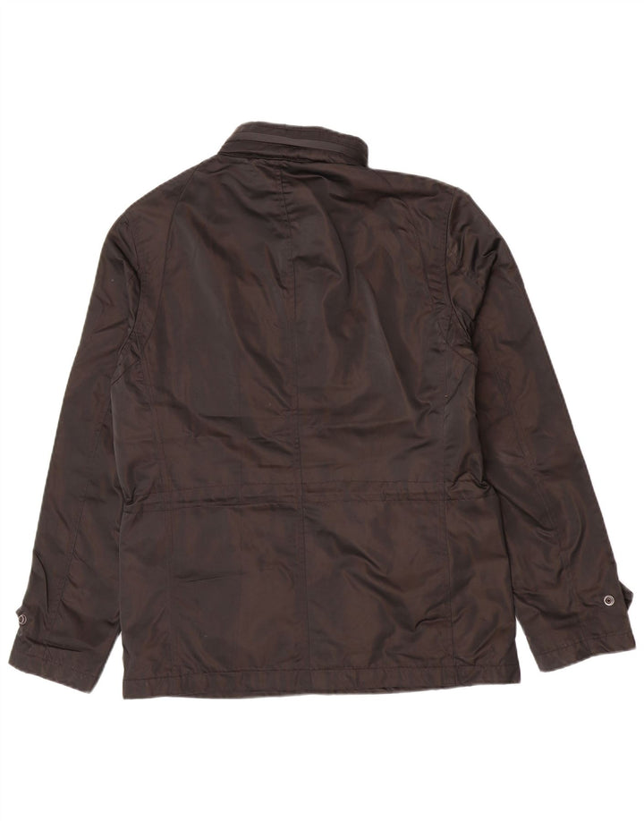 Zara Herren-Utility-Jacke mit Kapuze, UK 38, Mittelbraun