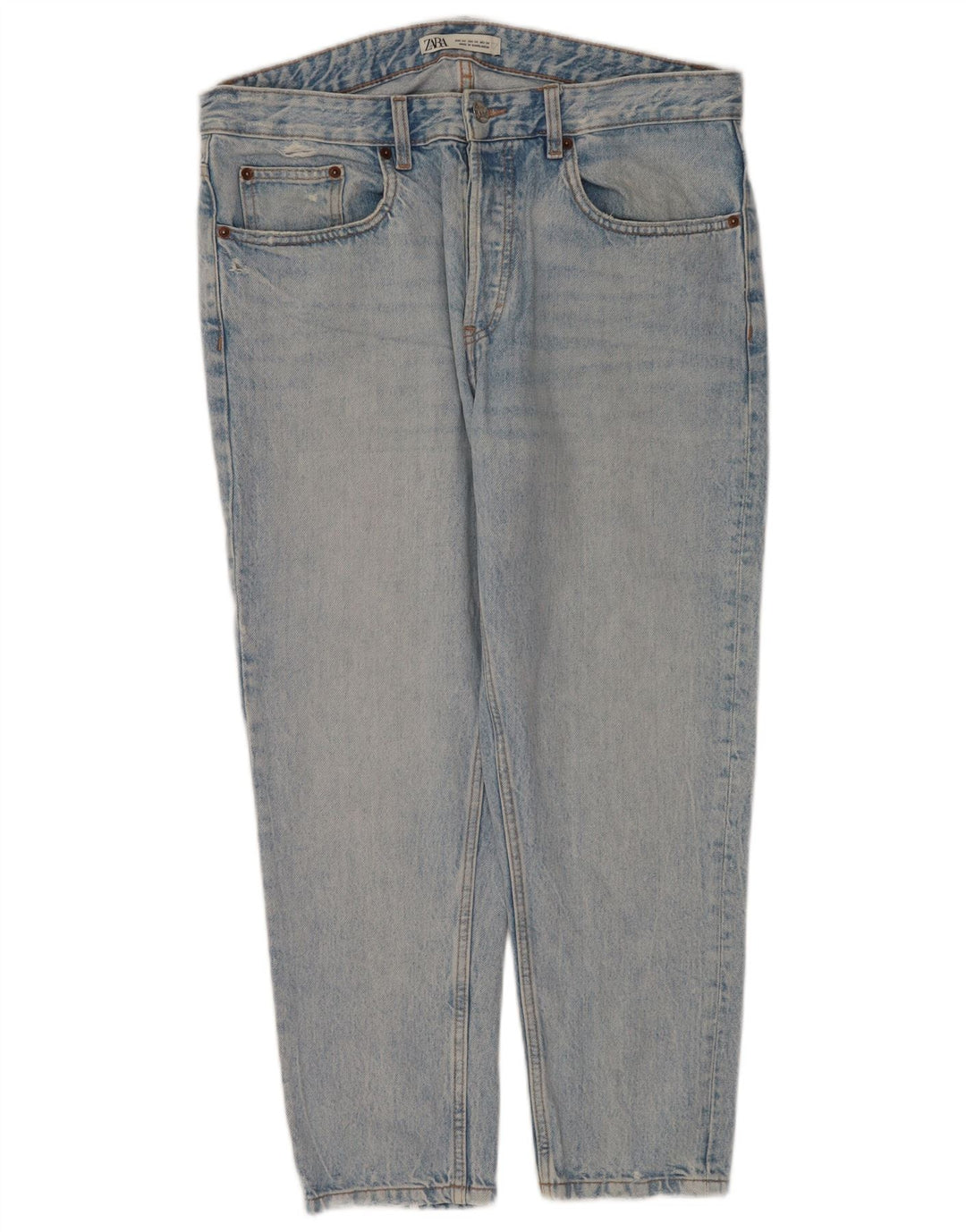 Kurze Jeans für Herren von Zara, Größe 44, Größe L, W34, L25, Blau, Baumwolle