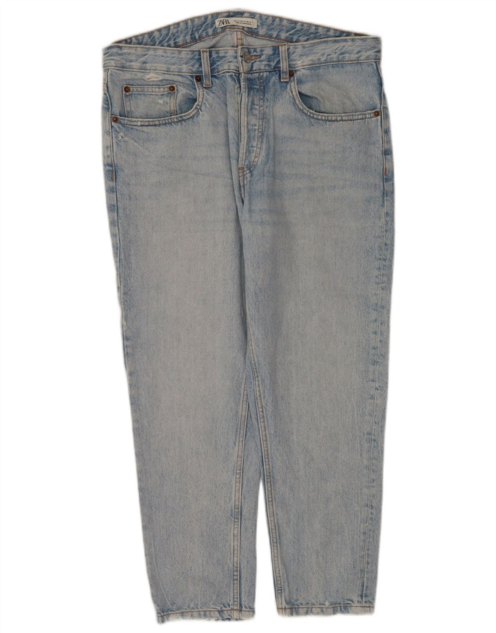 Kurze Jeans für Herren von Zara, Größe 44, Größe L, W34, L25, Blau, Baumwolle
