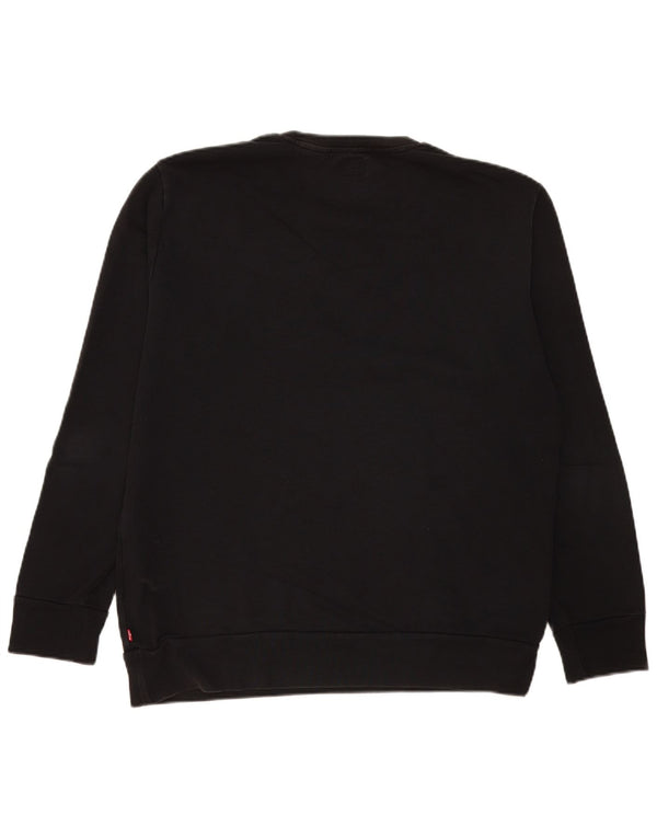 Levi's Herren-Sweatshirt mit Grafik, groß, aus schwarzer Baumwolle