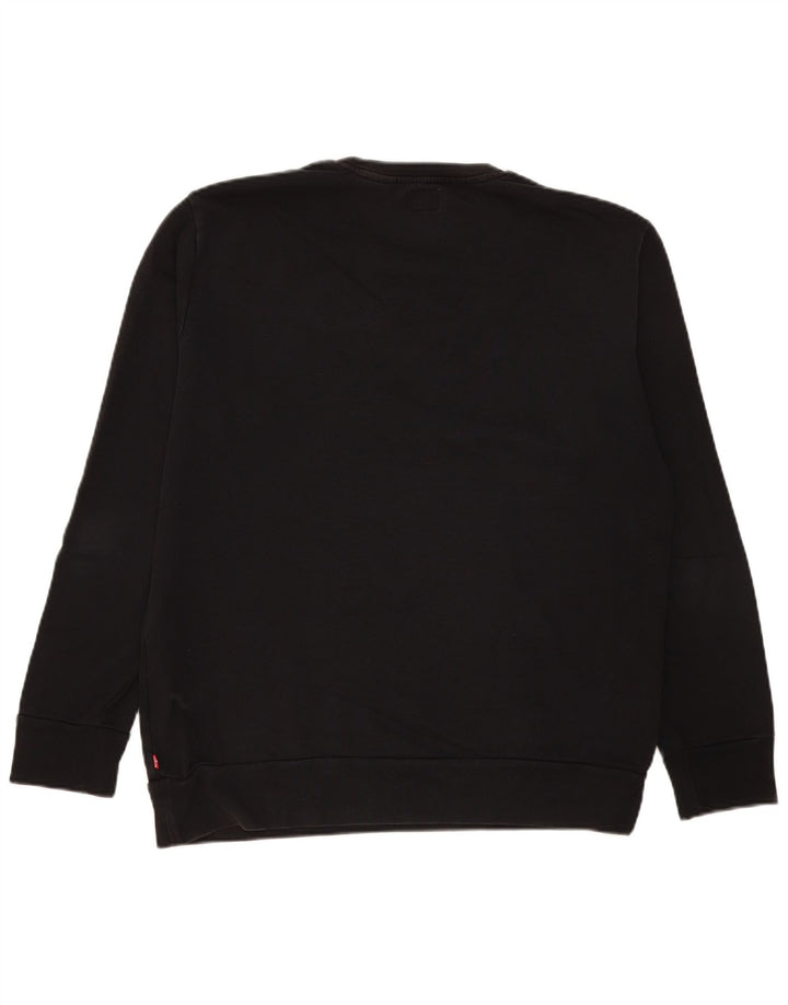 Levi's Herren-Sweatshirt mit Grafik, groß, aus schwarzer Baumwolle