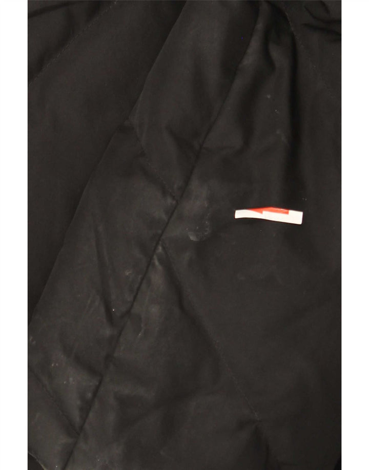 Per Una Wattierter Damenmantel mit Kapuze, UK 16, Größe L, Schwarz, Polyester