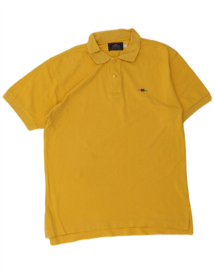 Charro Herren-Poloshirt, groß, gelbe Baumwolle