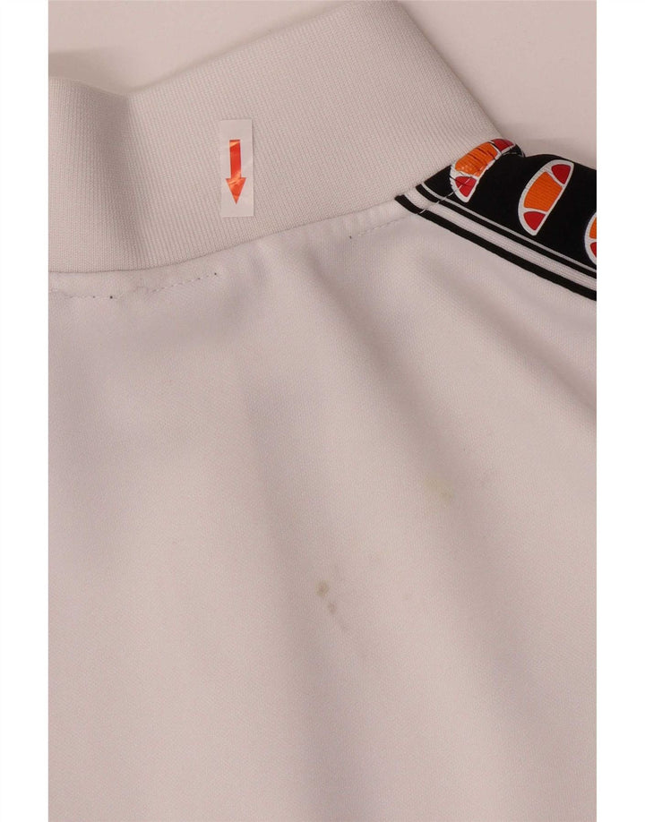 Ellesse Herren-Trainingsanzug, Oberteil, Jacke, Größe S, Weiß, Polyester, Sport