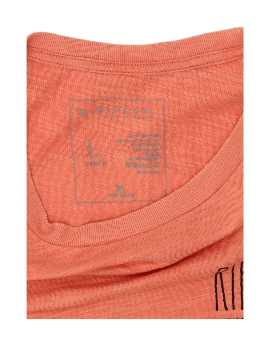 Rip Curl Herren Grafik-T-Shirt-Oberteil, Größe L, Orange, Baumwolle