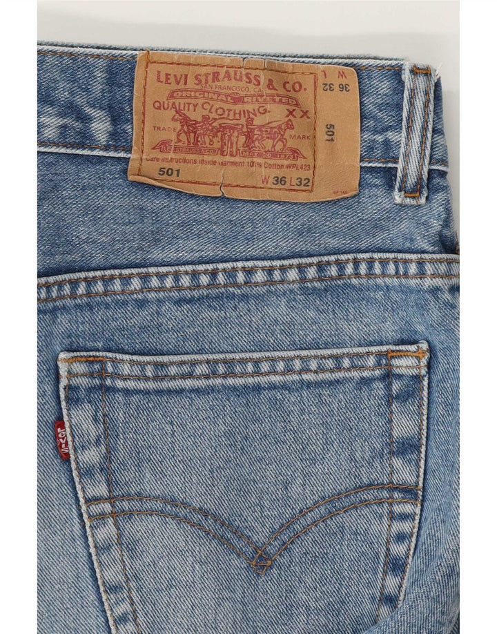 Levi's Herren 501 Straight Jeans W36 L32 Blaue Baumwolle