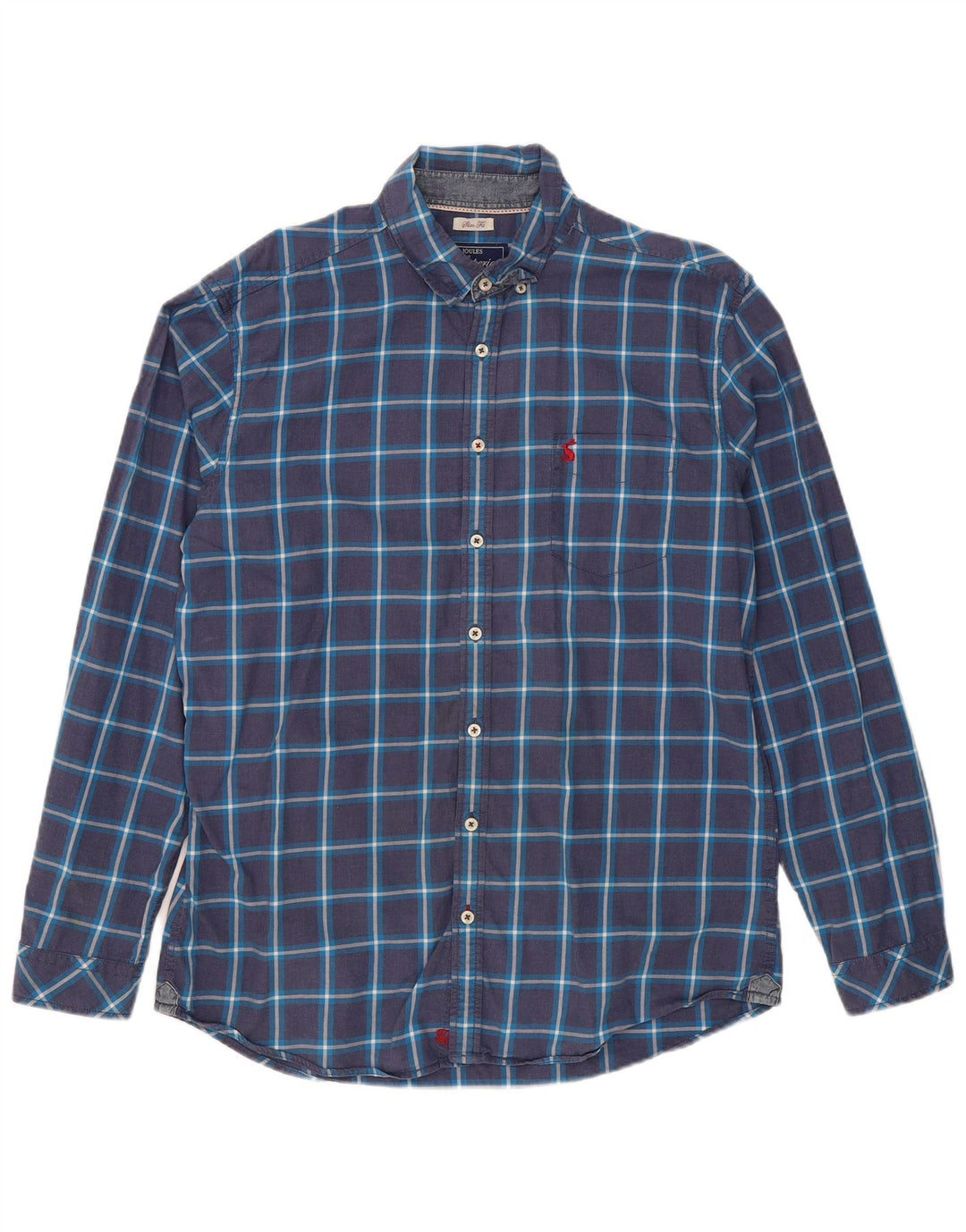 JOULES Slim-Fit-Hemd für Herren, groß, marineblau, kariert, Baumwolle