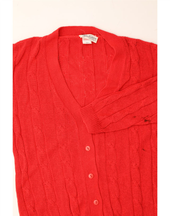 EGON VON FURSTENBERG Womens Longline Cardigan Sweater IT 46/48 Large Red Vintage Egon Von Furstenberg and Second-Hand Egon Von Furstenberg from Messina Hembry 