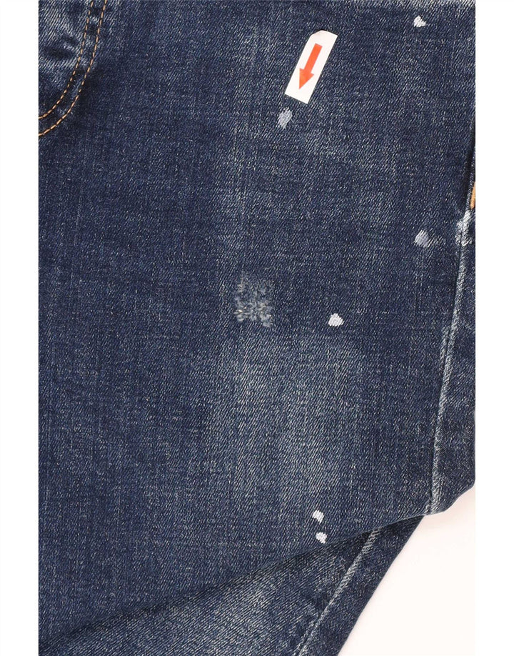 Gas Herren Distressed Slim Jeans W29 L34 Marineblau Baumwolle