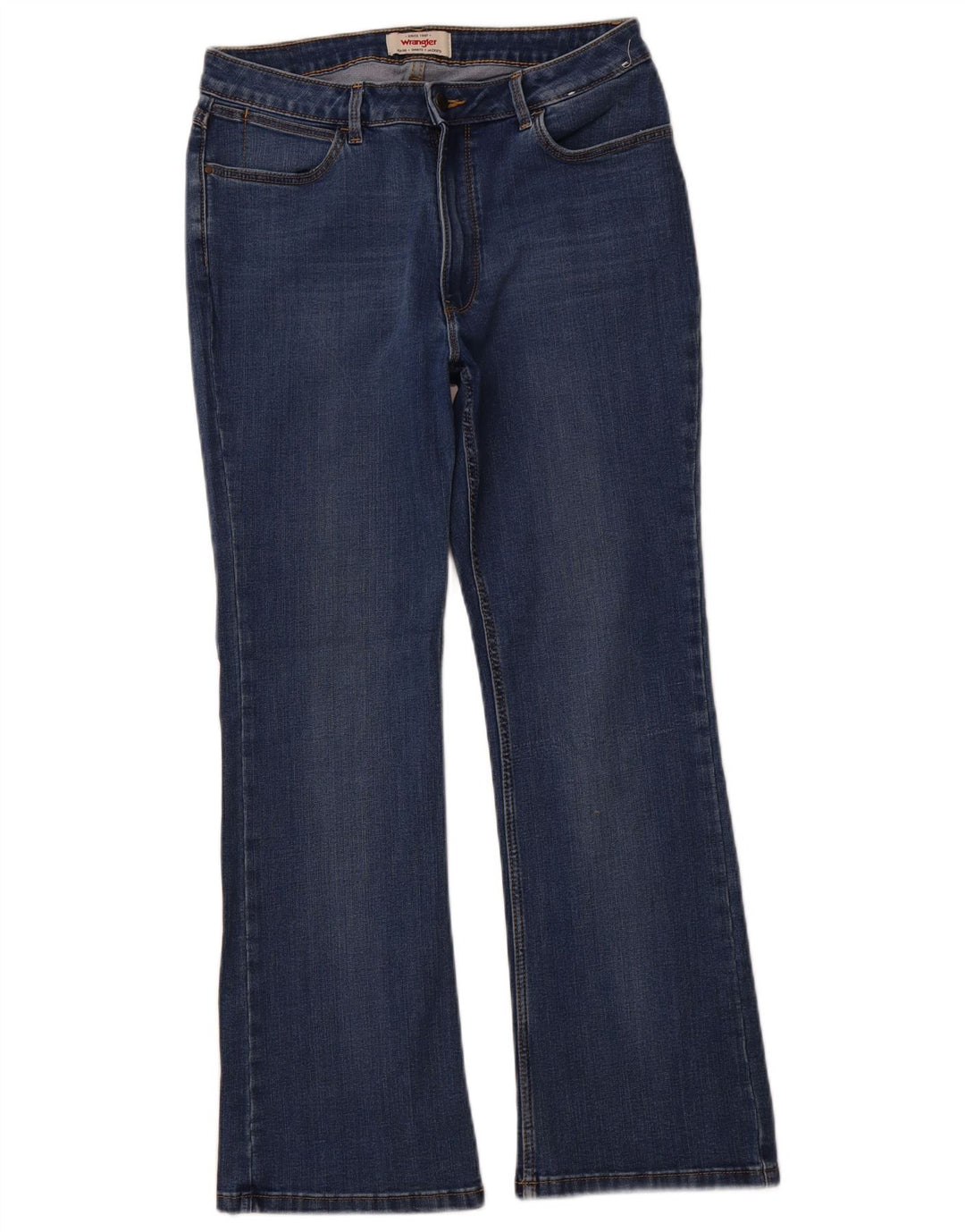 WRANGLER Damen Bootcut Jeans W31 L30 Blaue Baumwolle
