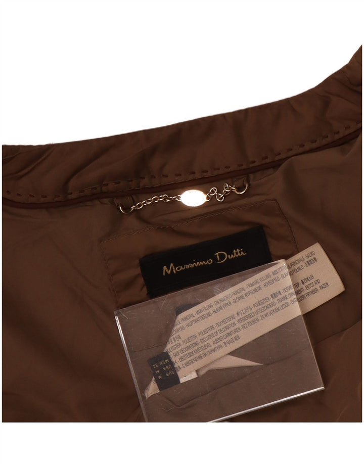 Massimo Dutti Damen Steppjacke UK 12 Mittelbraunes Polyester