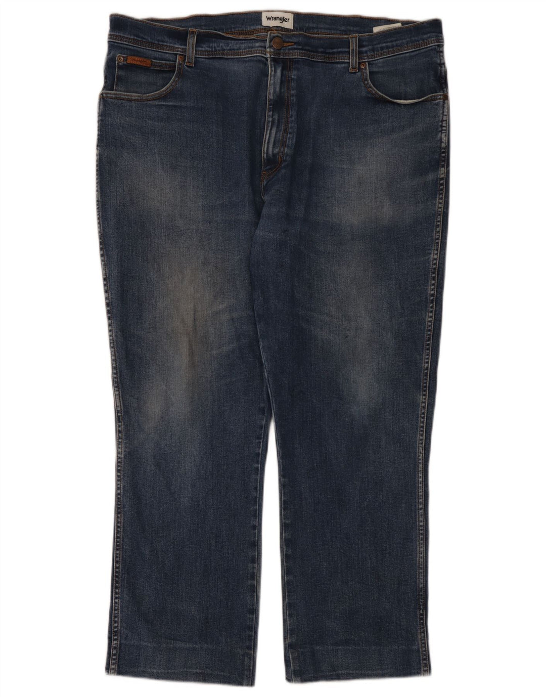 Wrangler Herren Texas Stretch Straight Jeans W42 L28 Blaue Baumwolle