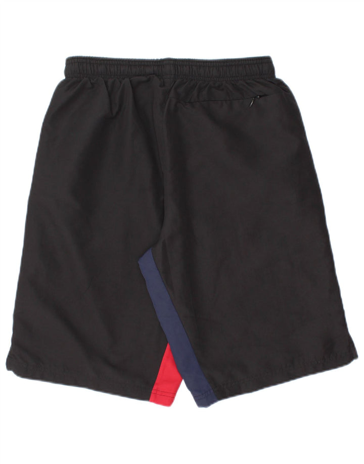 Macron Herren-Sportshorts, klein, schwarzes Farbblock-Polyester