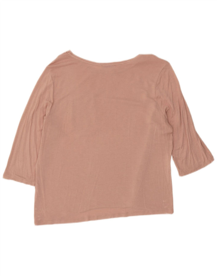 Zara Damen-Blusenoberteil mit 3/4-Ärmeln, Gr. 16, Rosa