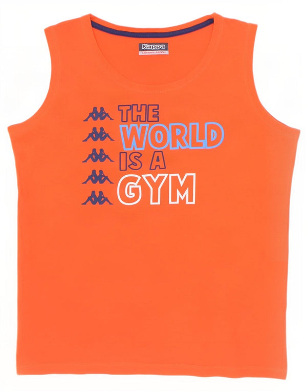 Kappa Jungen Grafik-T-Shirt, 9–10 Jahre, Orange