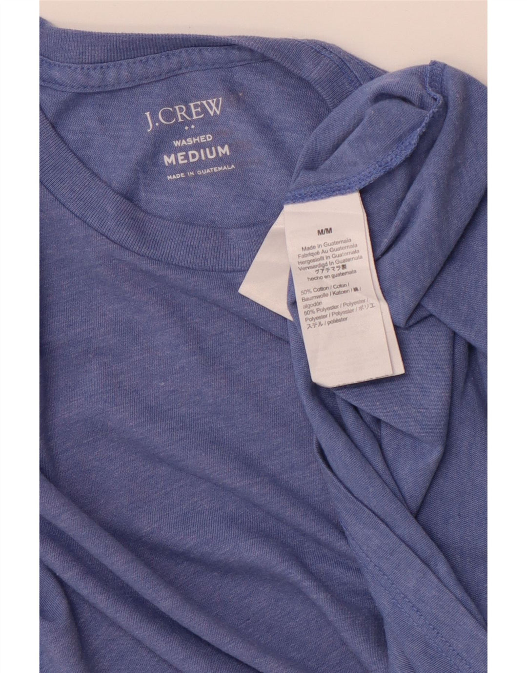 J. CREW Herren T-Shirt-Oberteil aus mittelblauer Baumwolle