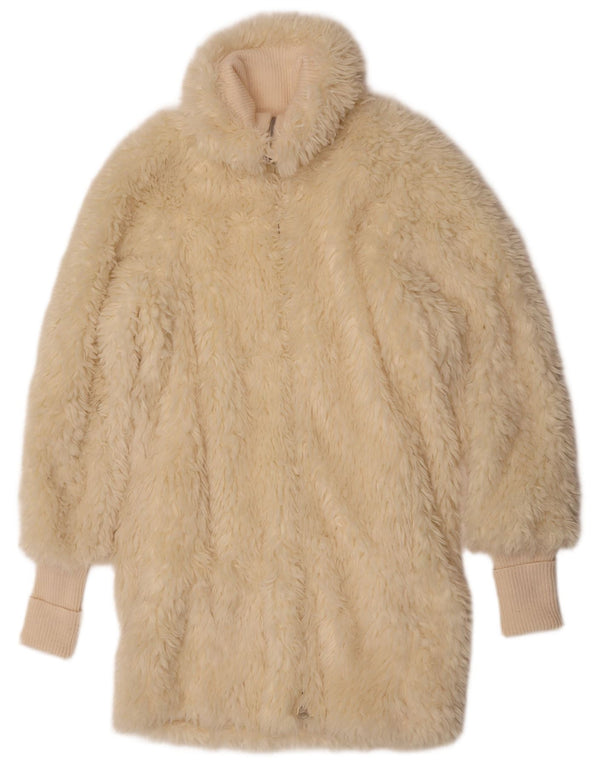 Gas Damen Kunstpelzmantel UK 14 Medium Off White