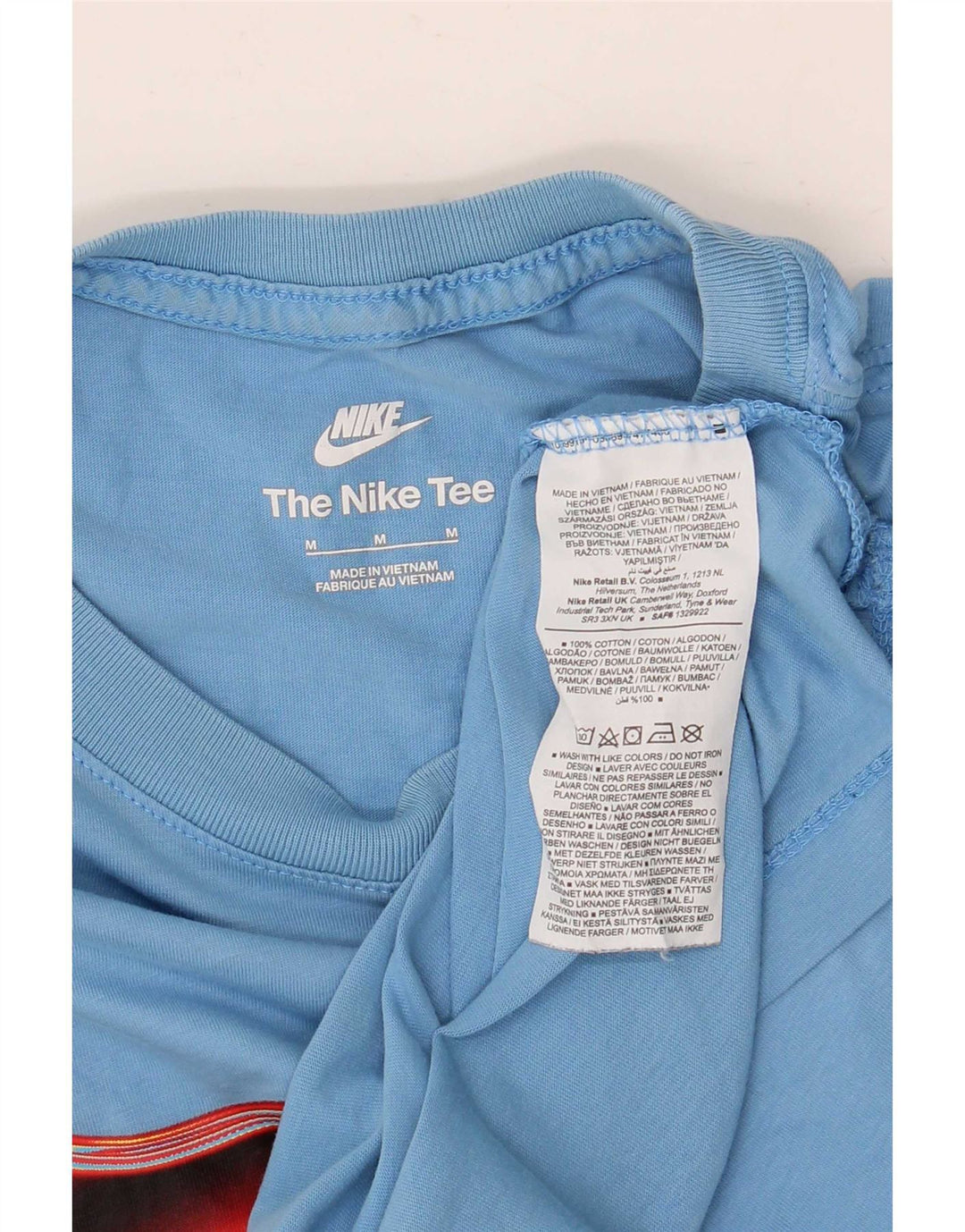 Nike Herren-T-Shirt mit Grafik, mittelblaue Baumwolle