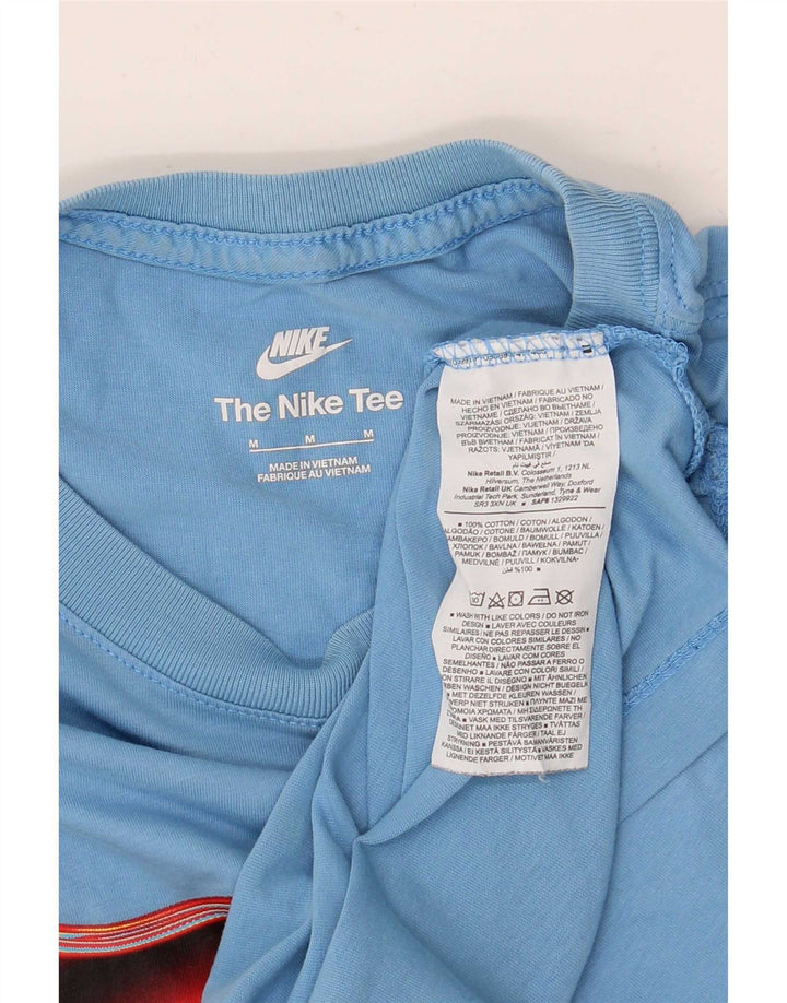 Nike Herren-T-Shirt mit Grafik, mittelblaue Baumwolle