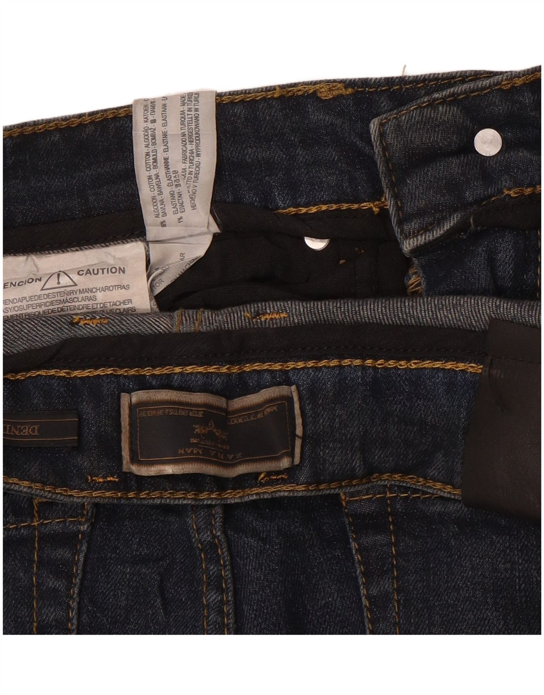 Zara Herren Slim Jeans EU 38 Small W30 L30 Marineblau Baumwolle