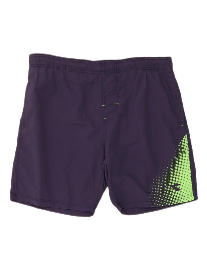 DIADORA Mens Swimming Shorts Medium  Navy Blue Colourblock Polyamide