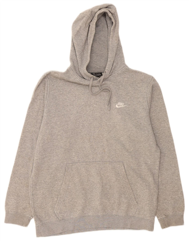 Nike Herren-Kapuzenpullover, groß, grau gefleckte Baumwolle