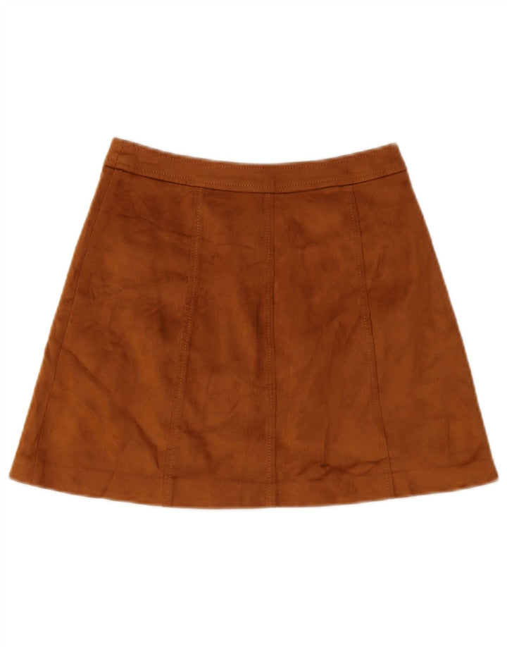 Zara Damen Trafaluc Minirock XS W24 Braunes Polyester