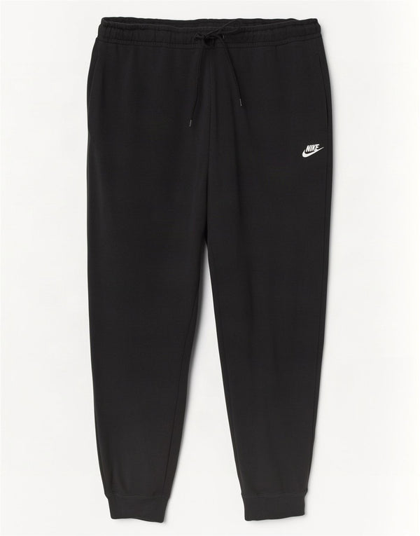 Nike Damen Crop Trainingsanzug Hose Jogger UK 22 3XL Schwarz Baumwolle
