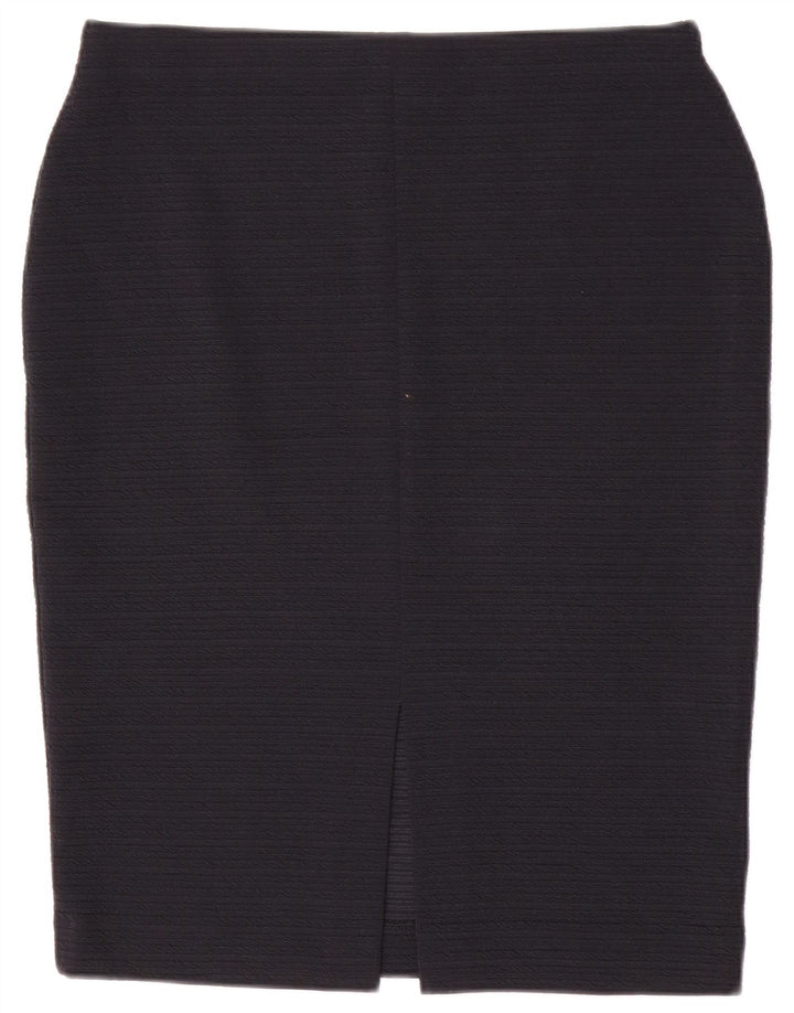 Marks & Spencer Damen Bleistiftrock UK 12 Medium W30 Marineblau Polyester