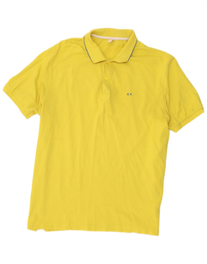 Sun68 Herren Poloshirt 2XL Gelb Baumwolle