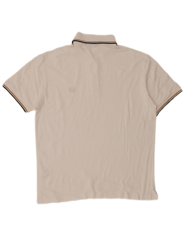 Fred Perry Herren-Poloshirt aus mittelweißer Baumwolle