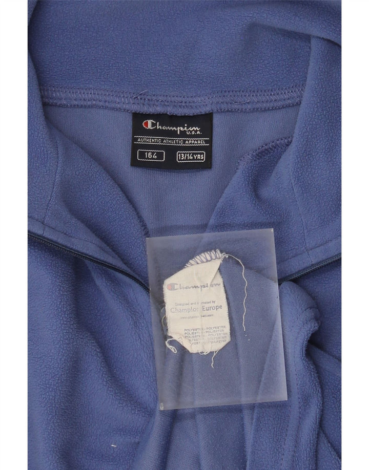 CHAMPION Jungen-Fleecepullover mit Reißverschluss am Hals, 13–14 Jahre, marineblaues Polyester